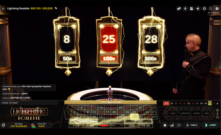 Lightning Roulette Eur100-500,000